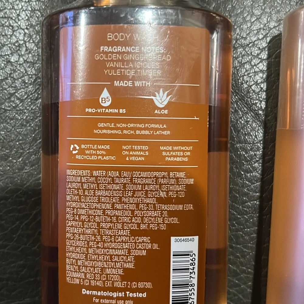 Bath & Body Works Jolly Gingerbread Village and Christmas cookies body wash